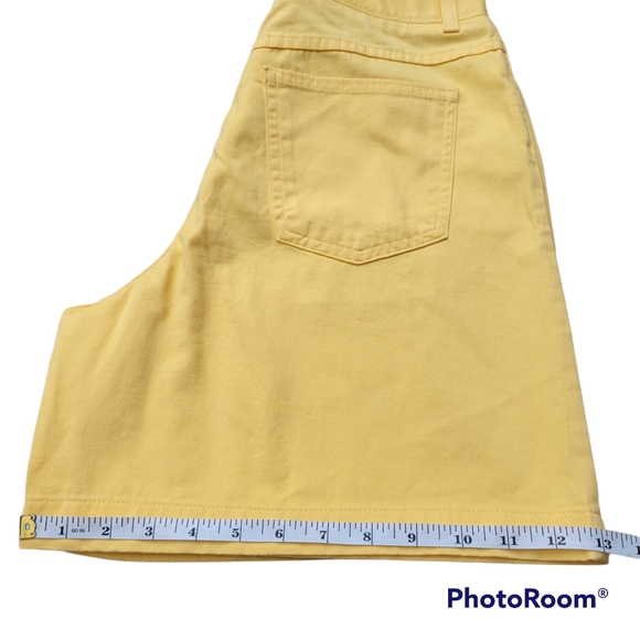 NEW Talbots Petites Yellow Short Pants Bermuda Casual 100% Cotton Women 10 - Picture 5 of 8